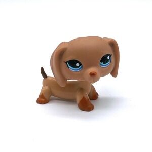 Hasbro Littlest Pet Shop Dachshund 1211 Costco Blue Dot Eyes LPS Authentic